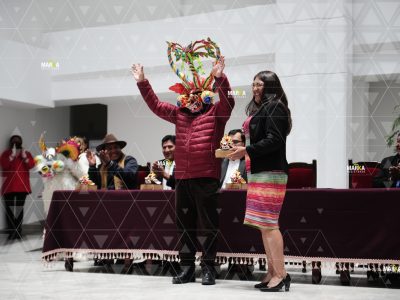 El vicepresidente del Estado Plurinacional de Bolivia participó en el acto de conmemoración de los 242 años del grito libertario de Oruro.