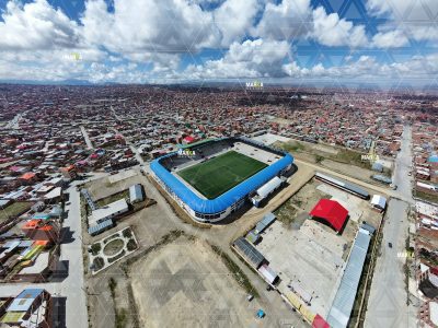 El Alto: Comienzan las obras para instalar luminarias en el estadio de Villa Ingenio